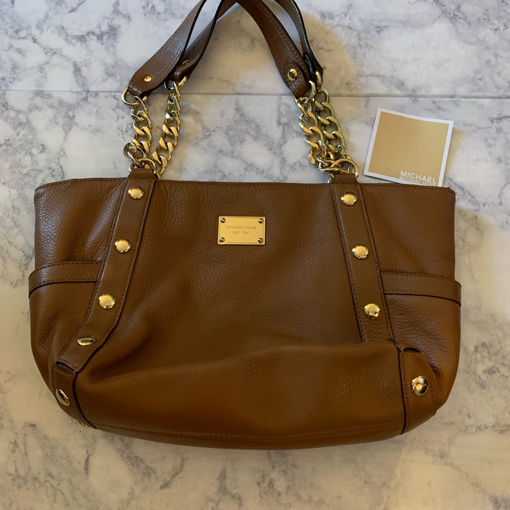 EUC!  Michael Kors Leather Tote Bag